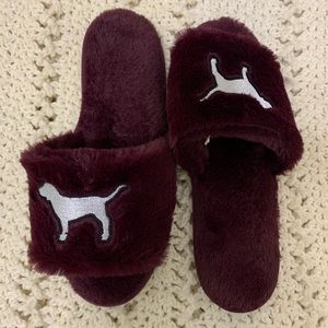 PINK fluffy slippers!